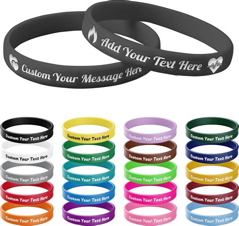 custom rubber bracelets amazon